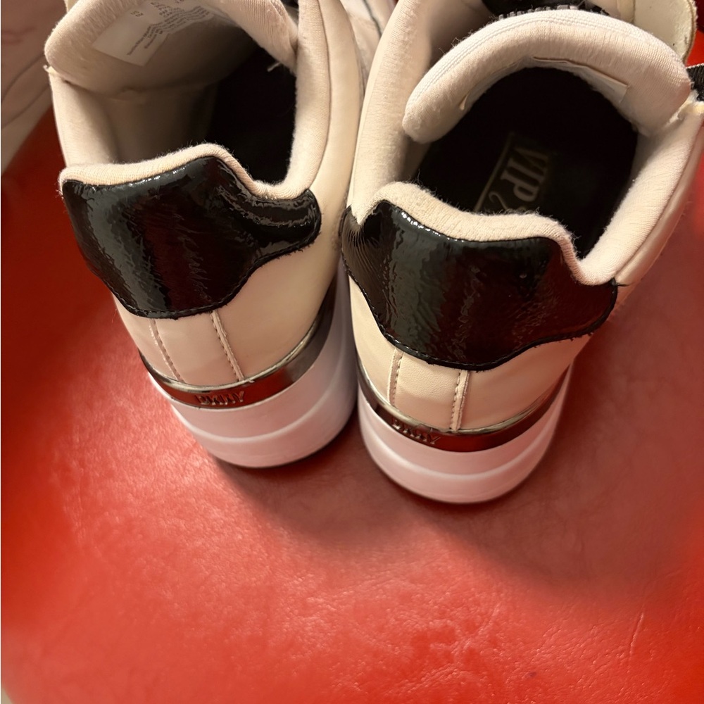 DKNY Beige and Black Women's Sneakers - Picture 3 of 5